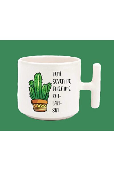 hesaplisiburada Love Me So Much That It Hurts My Feelings Cana Latte cu mâner în formă de T