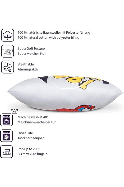 Disney Collection Disney Home Spiderman - Dekokissen mit Füllung und Reißverschluss - 40x40 cm - Wurfkissen mit Füllung
