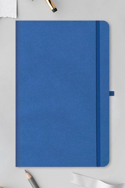 Le Color Undated Classic Notebook Rec Note 13x21 Lined Blue