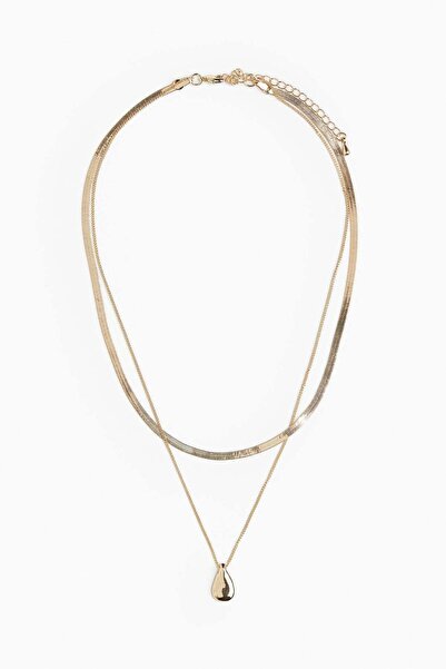 H&M Two-strand pendant necklace