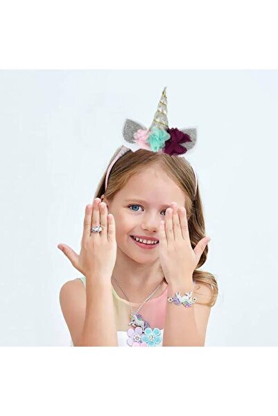 Parti Dükkanım Unicorn Taç Simli Eva Gümüş