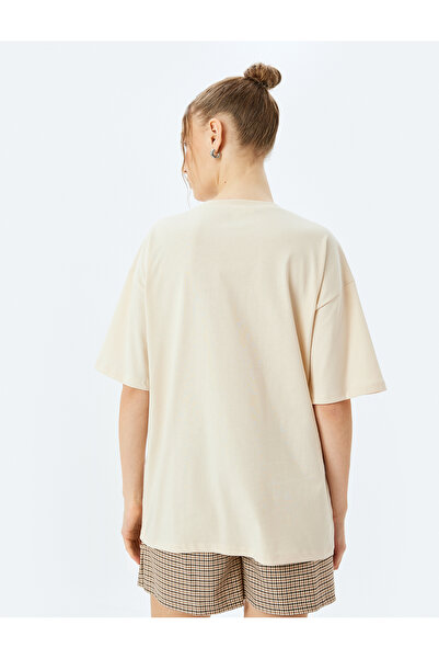 Koton Μπλουζάκι με κοντό μανίκι με στάμπα με σύνθημα