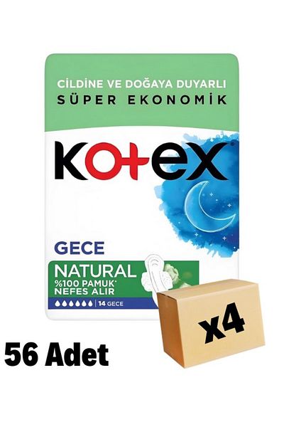 Kotex Natural Night Sanitary Pad 14 Pieces 4 Pieces