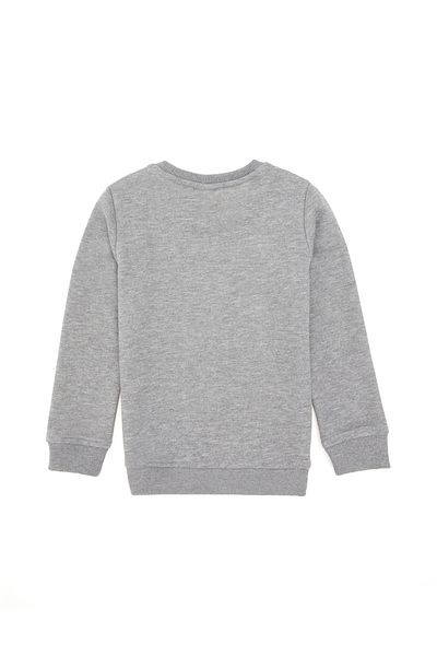 U.S. Polo Assn. Boys' Gray Crew Neck Melange Sweatshirt - 50293546 -Vr086