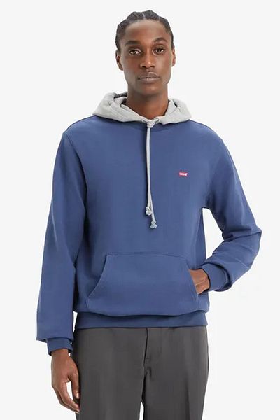 Levi's Ανδρικό φούτερ Levis Blue με κουκούλα κανονικό ίσιο 001TV-0001