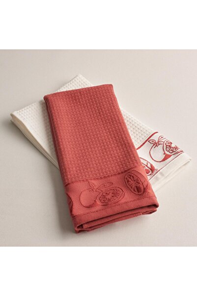 Panemo %100 Pamuk Helena Jakarlı Mutfak Havlusu 2li Set (40x60 cm)
