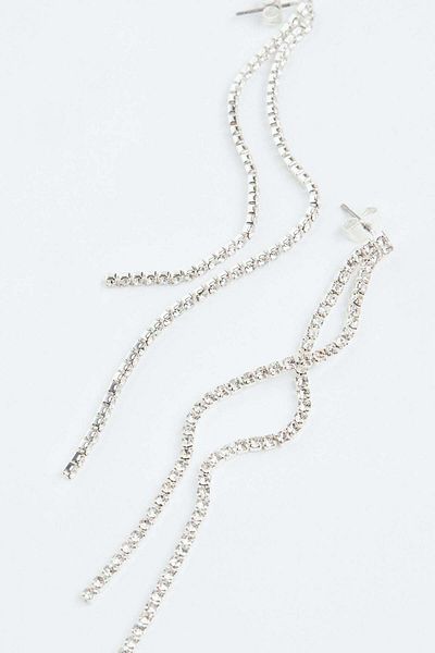 H&M Long rhinestone earrings