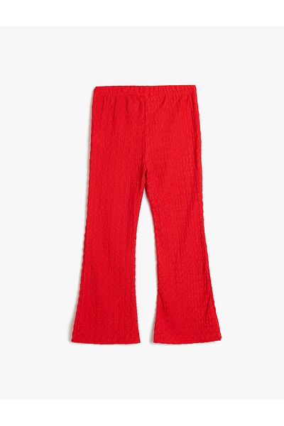 Koton Textured Spanish Leg Trousers