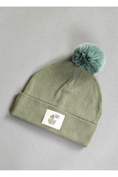 ALYA Stretchy Camisole Beanie with Baby Children's Sticker, Pompom Without Pompom