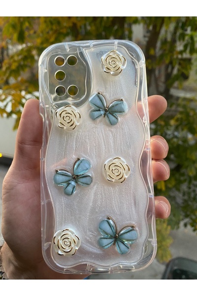 AQUA AKSESUAR حافظة متوافقة مع هاتف اوبو A52/A72/A92، غطاء فضي شفاف بحواف منق...