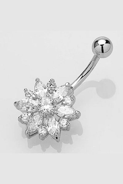 MAZEN Surgical Steel Belly Piercing with Lotus Flowers
