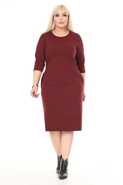 modayız Double Pocket Winter Plus Size Stretchy Print Dress 21B-2611