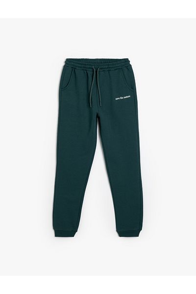 Koton Jogger-Jogginghose mit Slogan-Aufdruck, Tasche und Taille