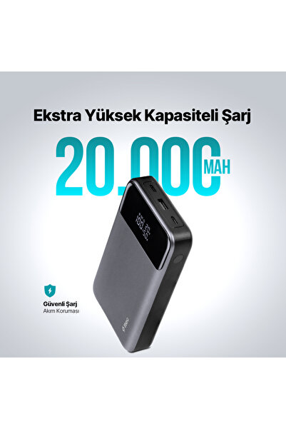Ttec ReCharger Pro LCD 20.000mAh PD 130W Taşınabilir Hızlı Şarj Aleti/Powerbank 2BB218UG