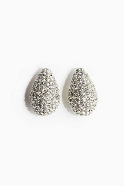 H&M Rhinestone-decorated dome earrings