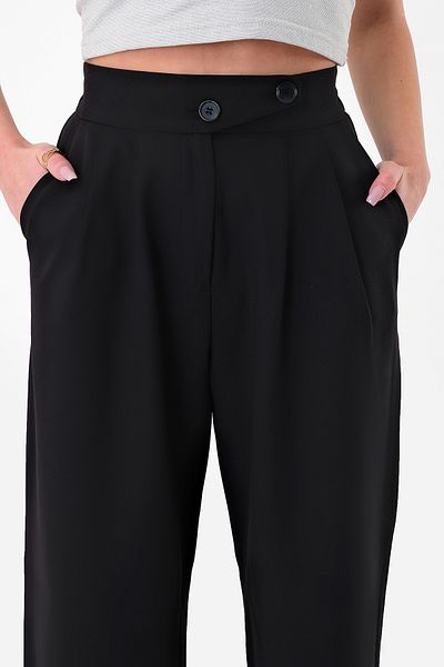 Hazel Women's Black Palazzo Trousers - Korean Model