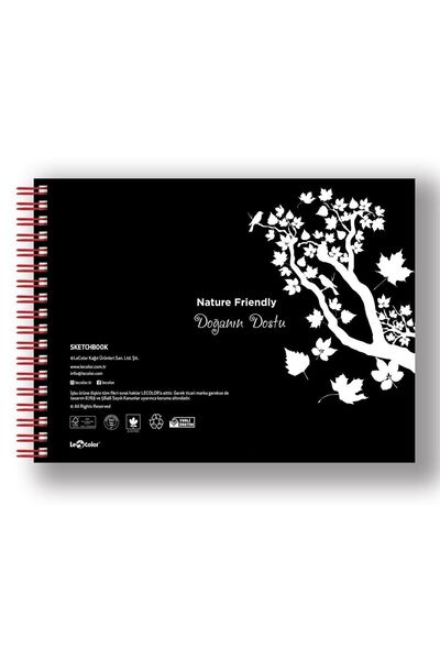 Le Color Çizim Eskiz Defteri Spiralli 120 Gr. 96 Syf Kırmızı