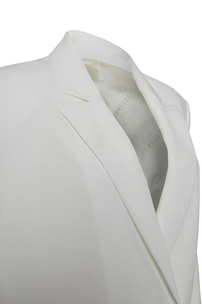 Beauty Omelette Off White Crepe Jacket - Straight Cut