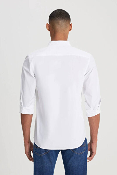 Lee Regular Fit Normal Kesim %100 Pamuk Beyaz Gömlek