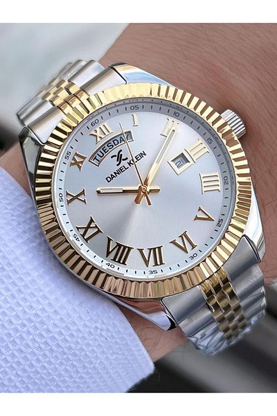 Daniel Klein 30 Mt Water Resistant Men's Watch - Steel Band with Calendar, Ekd1.10601.7