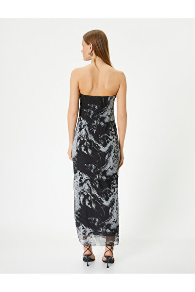 Koton Rochie midi corset fără bretele - Design detaliat