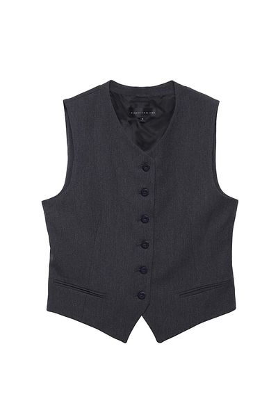 Beauty Omelette Closed Collar Gray Vest