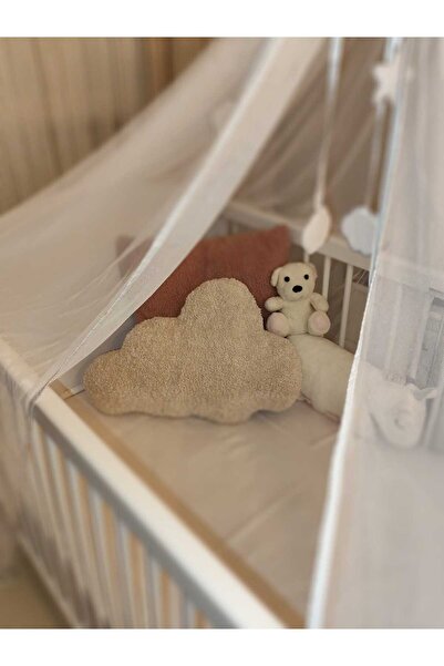 pufftable Peluş bulut şeklinde yastık dekoratif kırlent iç dolgulu teddy kuma...