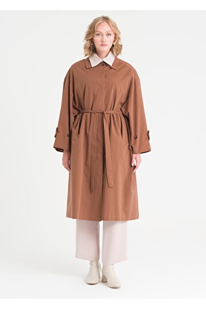 Armağan Trench casual cu mâneci joase