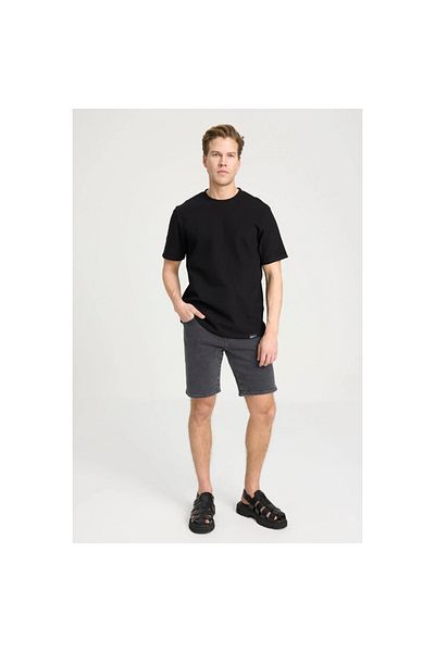WRANGLER W 241404001   Μπλουζάκι O NECK ΜΑΥΡΟ