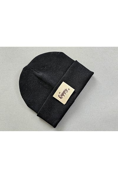 ALYA Stretchy Camisole Beanie with Baby Child Label Pompom Without Pompom