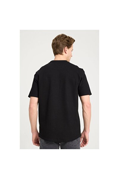 WRANGLER W 241404001 Μπλουζάκι O NECK ΜΑΥΡΟ