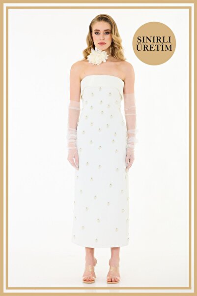 Carmen Limited Edition | ISABELLA Beyaz Uzun Elbise