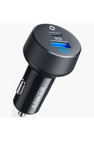 Anker PowerDrive PD 2 B2B-UN Black+Gray | 20W GaN Fast Car Charger with Foldable Plug