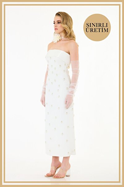 Carmen Limited Edition | ISABELLA Beyaz Uzun Elbise