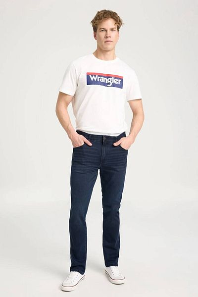 WRANGLER Regular Fit Regular Cut Low Waist Straight Leg Navy Greenboro Jeans