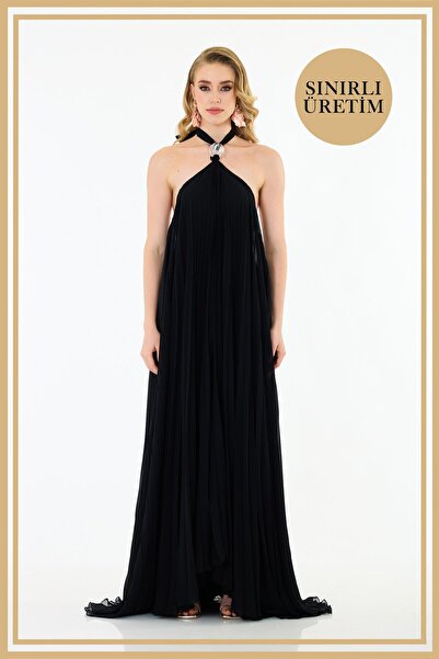 Carmen Limited Edition | MYKONOS Siyah Uzun Elbise