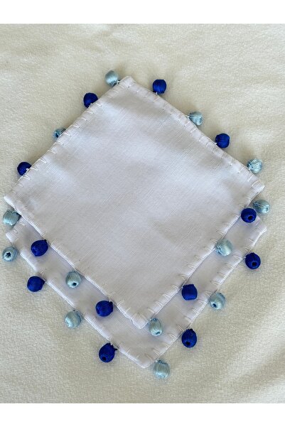 Ponpon Blue Pompom Presentation Napkin