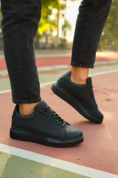 Riccon Černé pánské tenisky s 3D tiskem