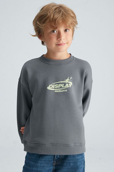 GRIMELANGE Shake Boy Gray Sweatshirt