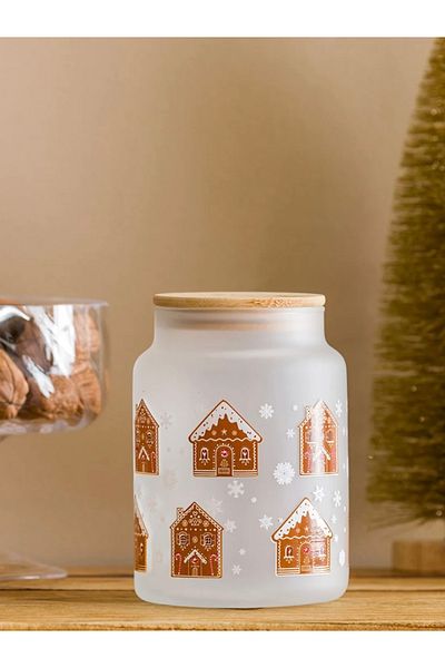 LC Waikiki Lcw Home Mixed Printed Glass Storage 890 ml