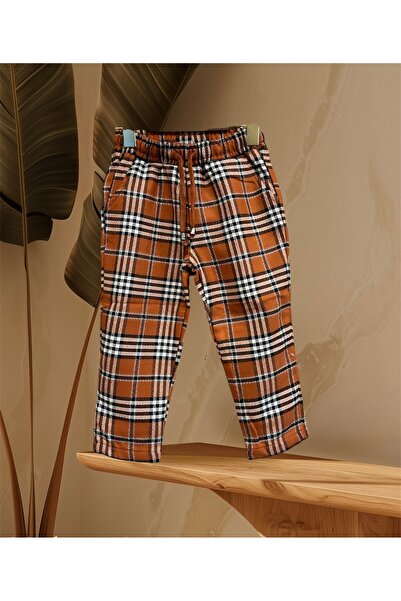 markamodi UNİSEX ÇOCUK KAŞE BELİ LASTİKLİ PANTOLON