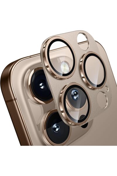 EDELFU iPhone 16 Pro Max and 16 Pro Full Covering Metal Camera Protector Shockproof and Scratchproof