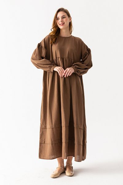 TUBA SÖZEN BUTİK Φόρεμα Suzi Oversize Καφέ