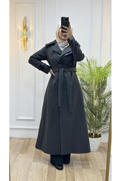 Tebrikler tekstil Νέα σεζόν Γυναικείο Χειμερινό Παλτό με Χιτζάμπα - M9027