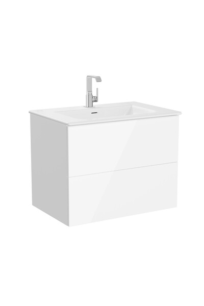 VitrA Metropole Pure 67336 Lavabo Dolabı, 2 Çekmeceli, Parlak Beyaz, 80 cm