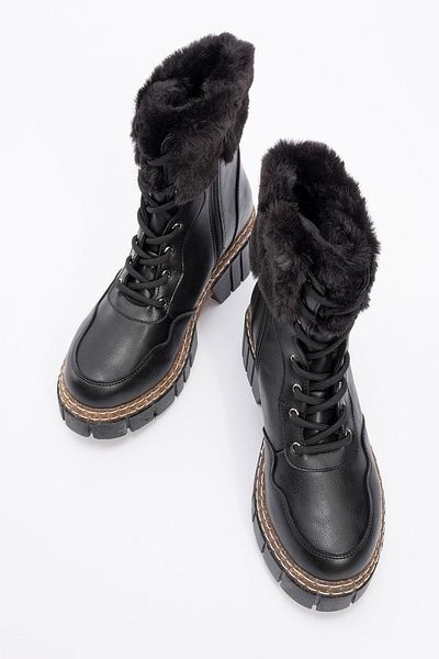LuviShoes حذاء نسائي من Faith Black Skin