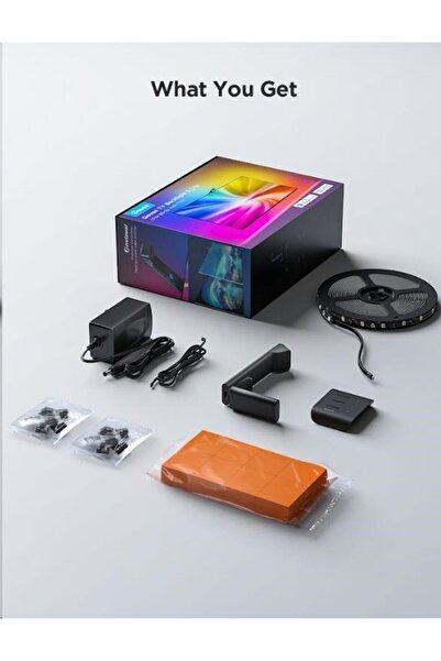 Govee Envisual Led 3 Lite TV Arkası Led Şerit Ambiyans Aydınlatma Tv Renk Senkronizasyonu 40-50 inc