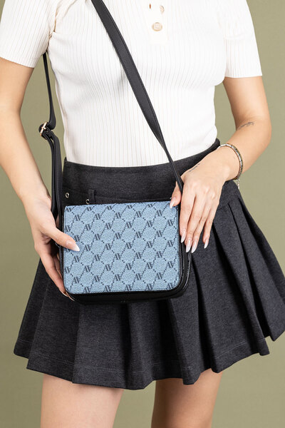 Getcho Armine Garnet Жіноча сумка з синіми крапками, з регульованими ременями, багато відділень, на блискавці, стильний дизайн