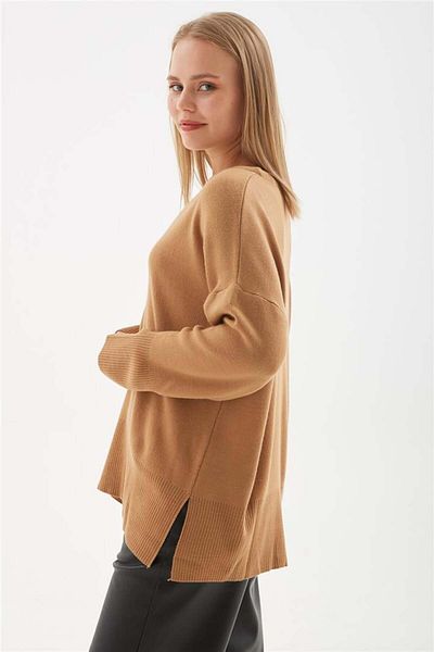 Fashion Friends Туника с кръгло деколте, цвят камила