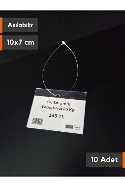 Şeffaf Etiket 10 τεμάχια PVC Διαφανής θήκη ετικέτας με κορδόνι για κρέμασμα, ...